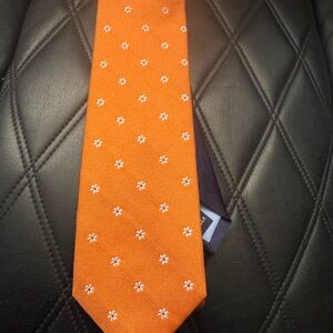 Tommy Hilfiger Orange Floral Tie
